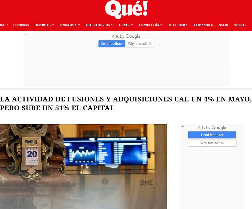 LA ACTIVIDAD DE FUSIONES Y ADQUISICIONES CAE UN 4% EN MAYO, PERO SUBE UN 51% EL CAPITAL